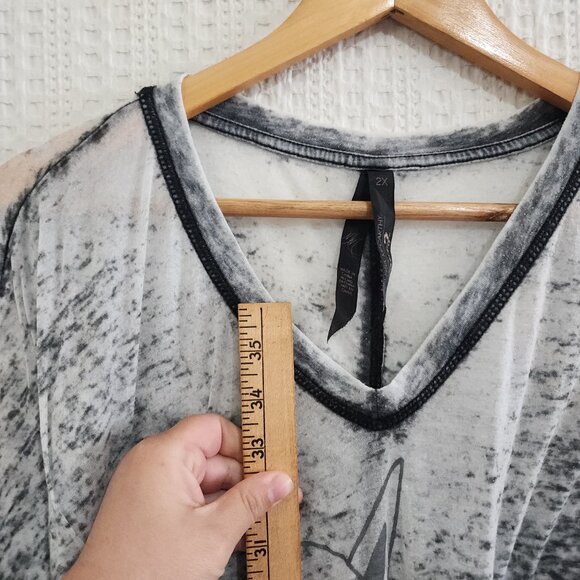 Melissa McCarthy Seven7 Le Meow Cat Graphic Burnout Tunic Top Women’s Plus 2X - Picture 11 of 11